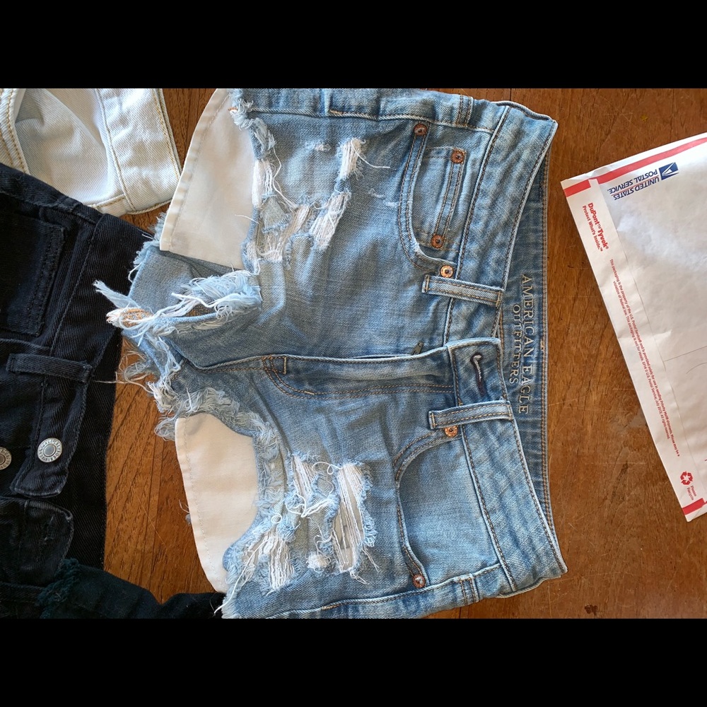 American eagle blue jean shorts
